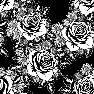 Kusursuz monokrom deseni