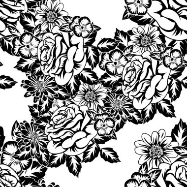 Kusursuz monokrom deseni