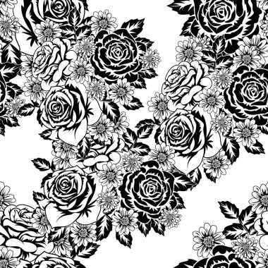 Kusursuz monokrom deseni