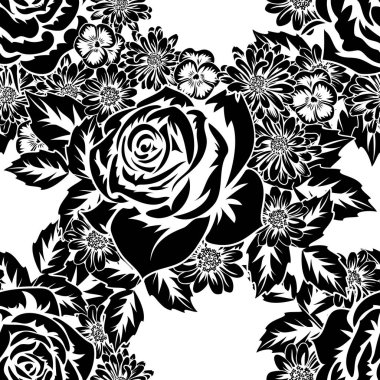 Kusursuz monokrom deseni 