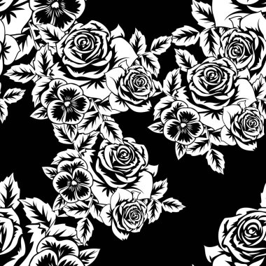 Kusursuz monokrom deseni 