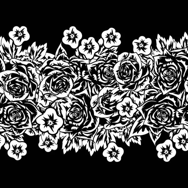 Blumenstrauß monochrom — Stockvektor