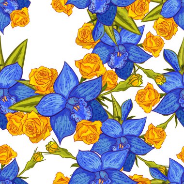 vektör sorunsuz çiçek deseni