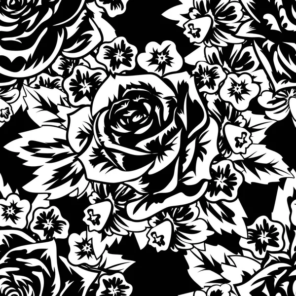 Bouquet de fleurs monochrome — Image vectorielle