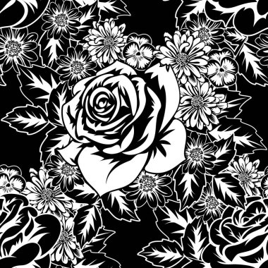 Kusursuz monokrom deseni