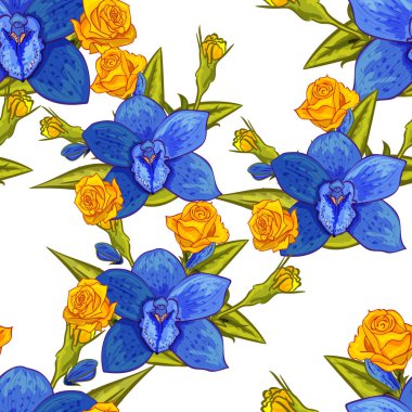 vektör sorunsuz çiçek deseni