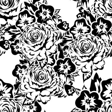 Dikişsiz tek renkli desen çiçek 