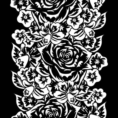 Dikişsiz tek renkli desen çiçek 