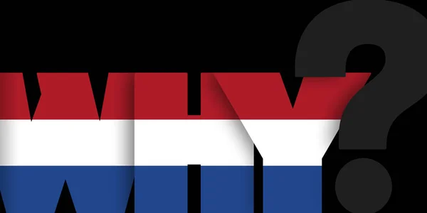 Питання чому в кольори прапора Нідерландів — стокове фото