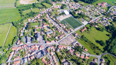 Rouans köyüne Loire Atlantique içinde havadan görünümü