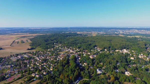 Aerial photography of Morainvilliers Bures villages, France — Stock Photo, Image