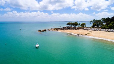 Aerial photography of the Saint Pierre point on Noirmoutier island clipart