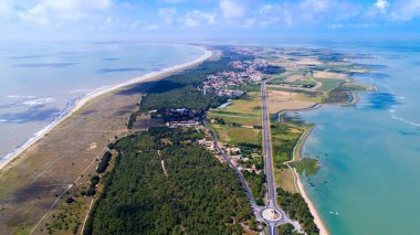 Noirmoutier Adası'Vendee hava panorama