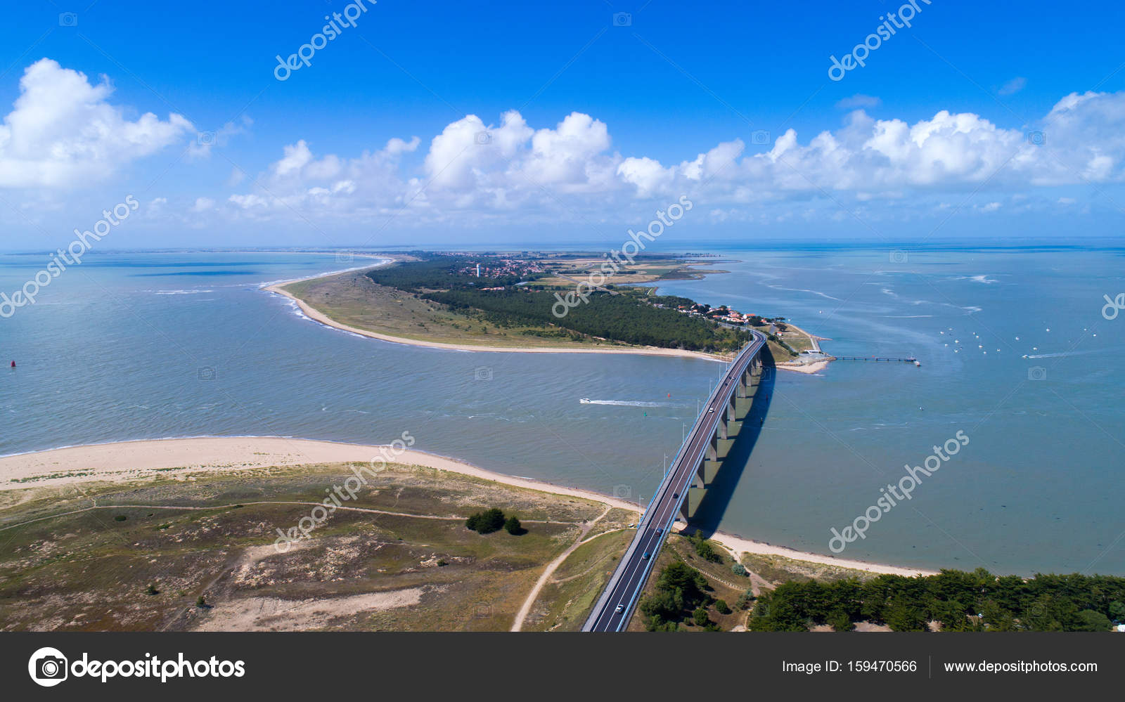Download Aerial View On Noirmoutier Island Bridge France Stock Photo For iPhone Wallpaper Aerial View On Noirmoutier Island Bridge France Stock Photo For iPhone