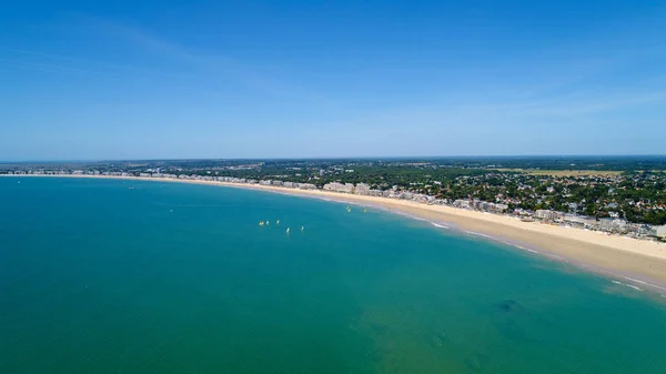 Aerial view on La Baule Escoublac bay in Loire Atlantique — Stock Photo, Image