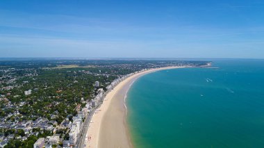 Aerial view on La Baule Escoublac bay in Loire Atlantique