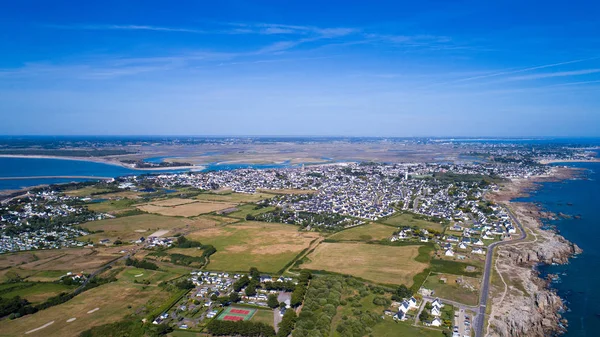 Vista aérea del pueblo de Le Croisic — Foto de Stock