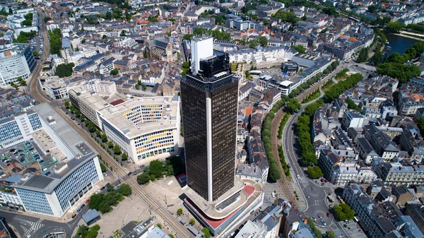 Vista aérea de la torre de Bretaña en Nantes — Foto de Stock