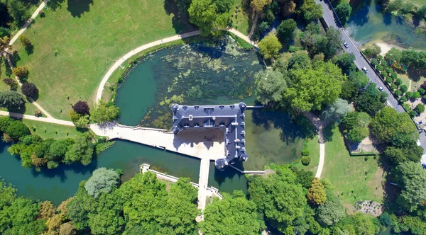 Fotografia aérea do castelo de Azay Le Rideau — Fotografia de Stock