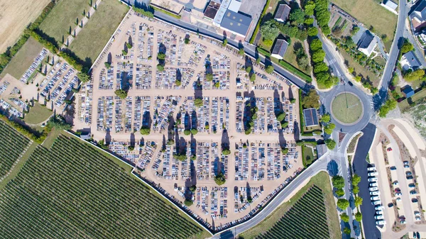 Vista aérea del cementerio de Chinon — Foto de Stock