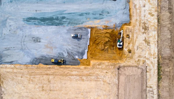 Aerial photo of a construction site in Treillieres — Stock Photo, Image