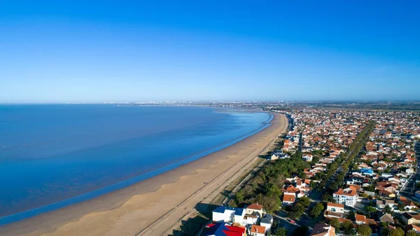 Aerial photo of Chatelaillon beach in Charente Maritime — Stock Photo, Image