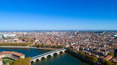 Toulouse şehir merkezinin hava fotoğraf