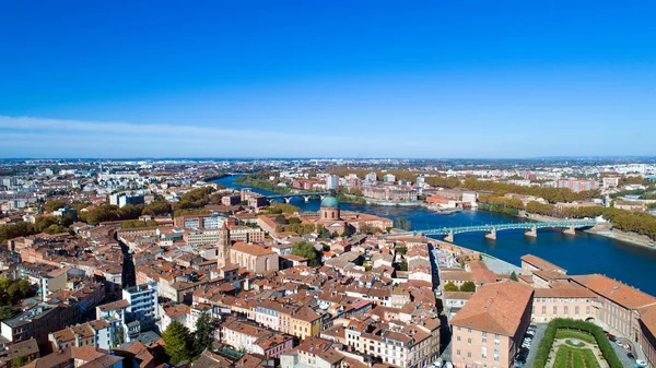 Aerial photo of Toulouse city center — Stock Photo, Image