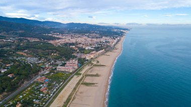Aerial photography of Canet de Mar, Spain clipart