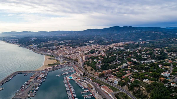 Luftbild von arenys de mar — Stockfoto