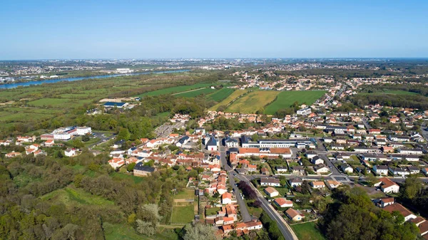 Фото с воздуха Saint Jean de Boiseau in Loire Atlantique — стоковое фото
