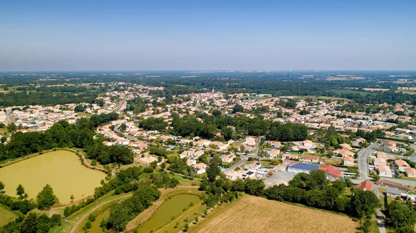 Aerial view of Nesmy village in Vendee — ストック写真