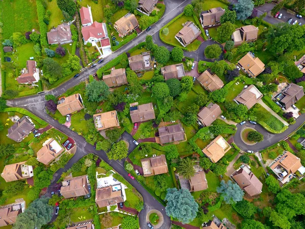 フランス オルゴールの住宅街の空中風景 — ストック写真