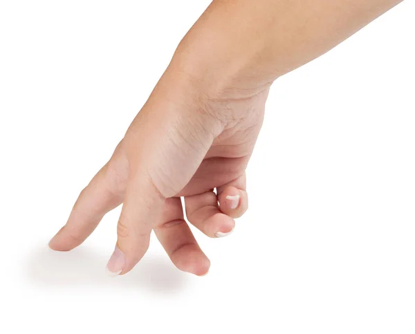 Kvinna finger vidrör yta — Stockfoto