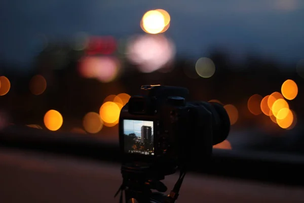 Camara con bokeh — Foto de Stock