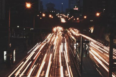 araçların uzun pozlama