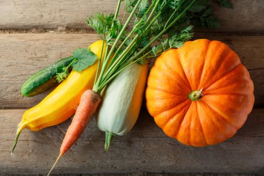 Renkli olgun taze sebze