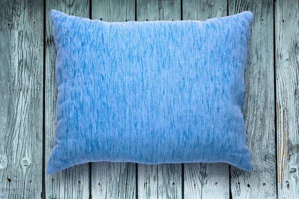 Miękkie poduszki niebieski puste — Zdjęcie stockowe