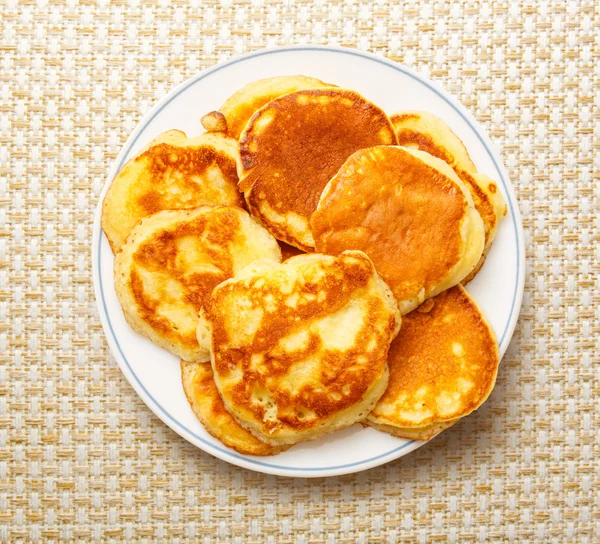Pancakes on the white plate — Stock Photo, Image