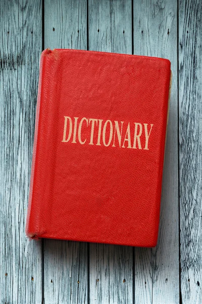 Old red dictionary — Stock Photo, Image