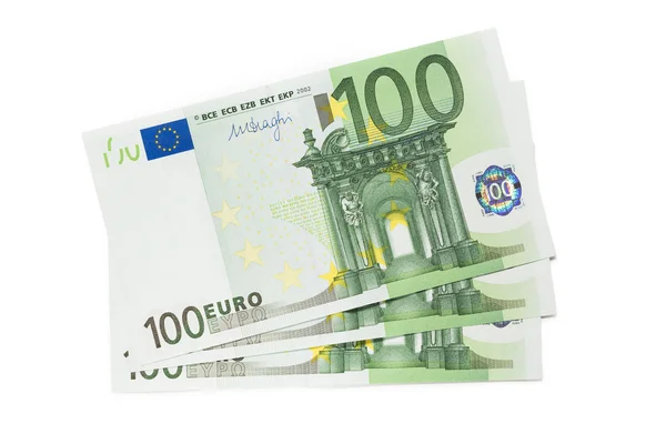 Honderd euro-bankbiljetten — Stockfoto