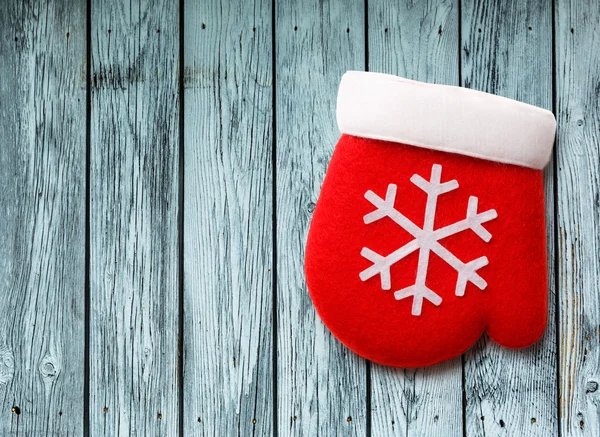 Kırmızı Noel mitten — Stok fotoğraf
