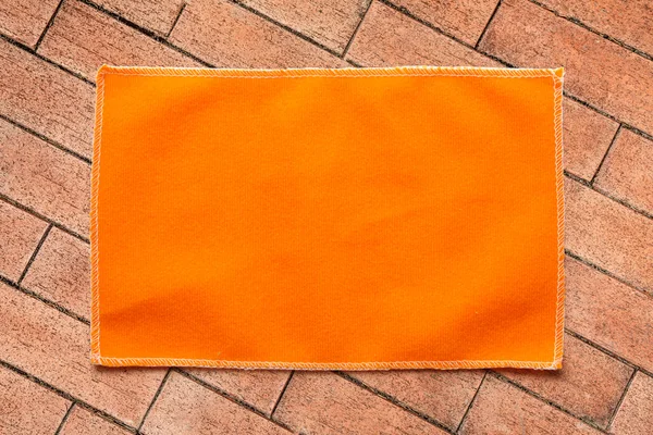 Oranje microvezel doek voor glazen — Stockfoto