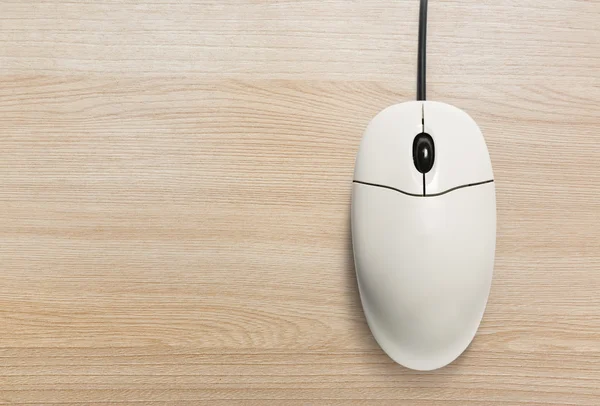 木製の質感をコンピューターのマウス — ストック写真