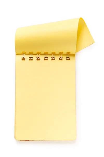 Blank yellow notepad — Stock Photo, Image