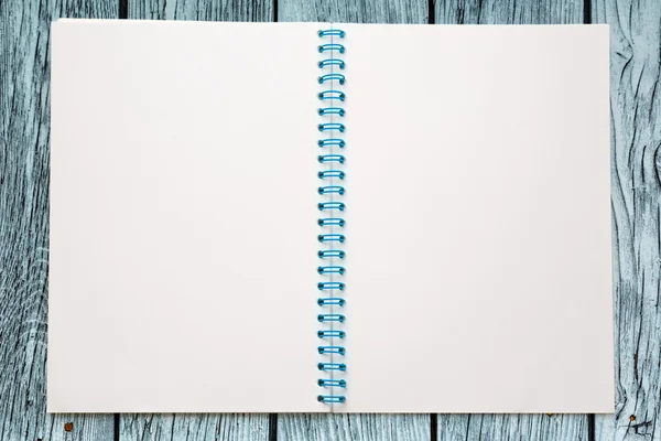 One open blank notebook — Stock Photo, Image