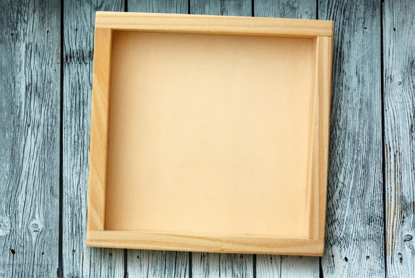 Blank new square wooden frame Stock Photo