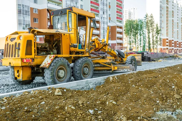 Grader working outside — Stock Photo, Image