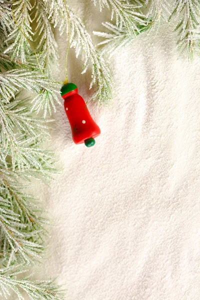 Christmas background with snow — Stock Photo, Image