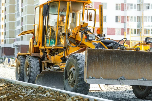 Grader working outside — Stock Photo, Image